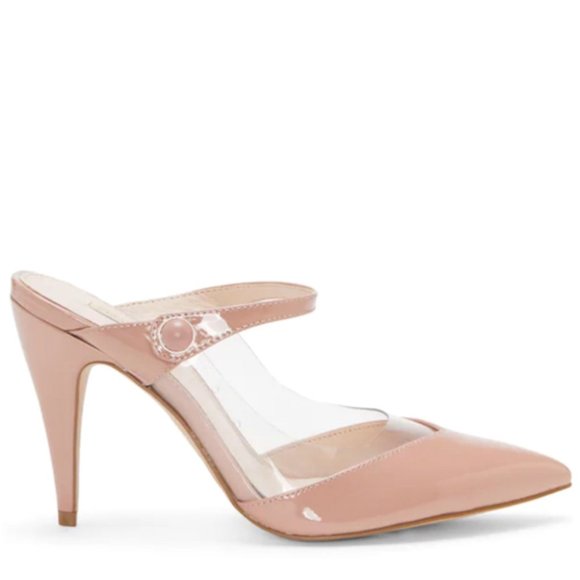 NIB LOUISE ET CIE Rose Petal Patent Leather Mule - Picture 2 of 8